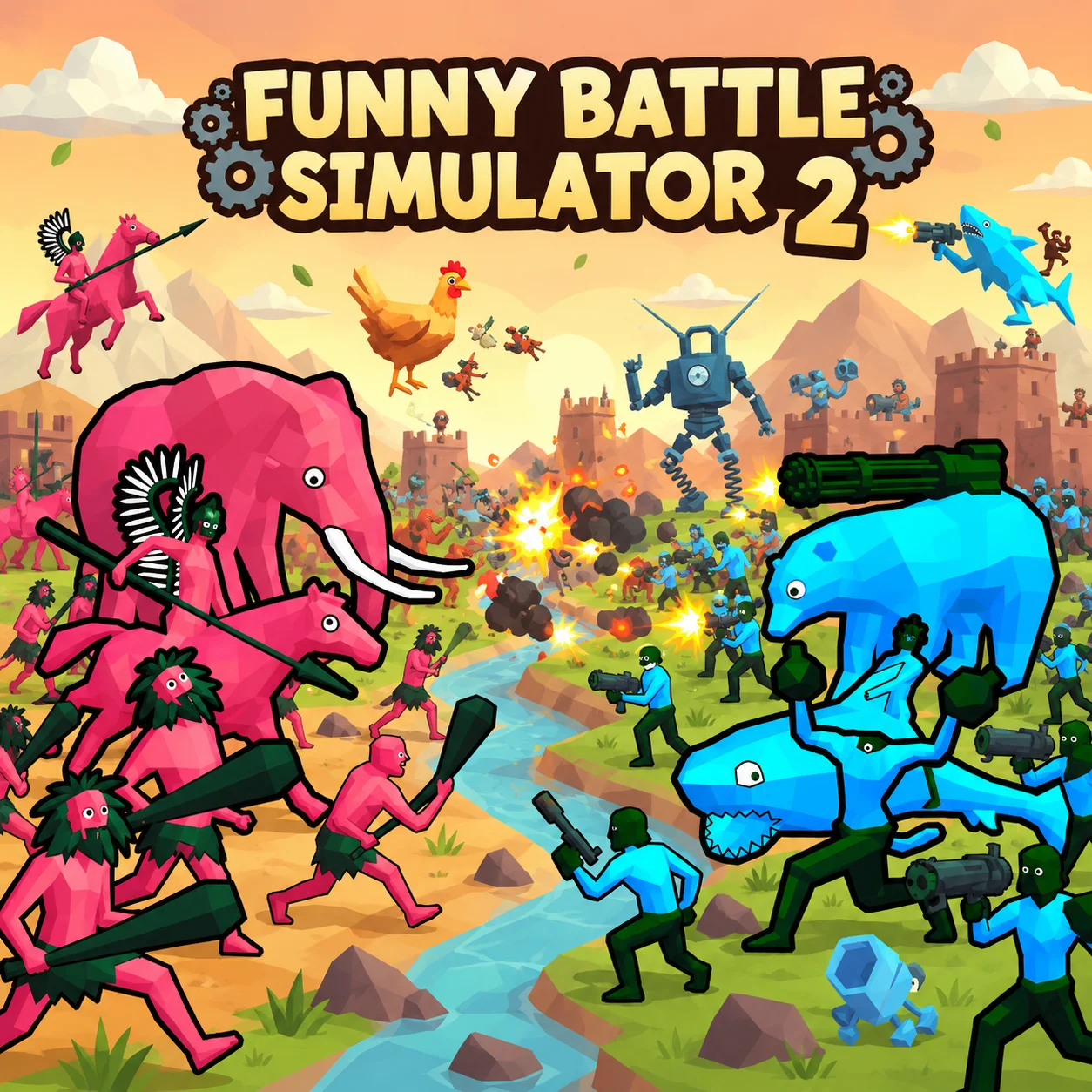 Play Funny Battle Simulator 2 online