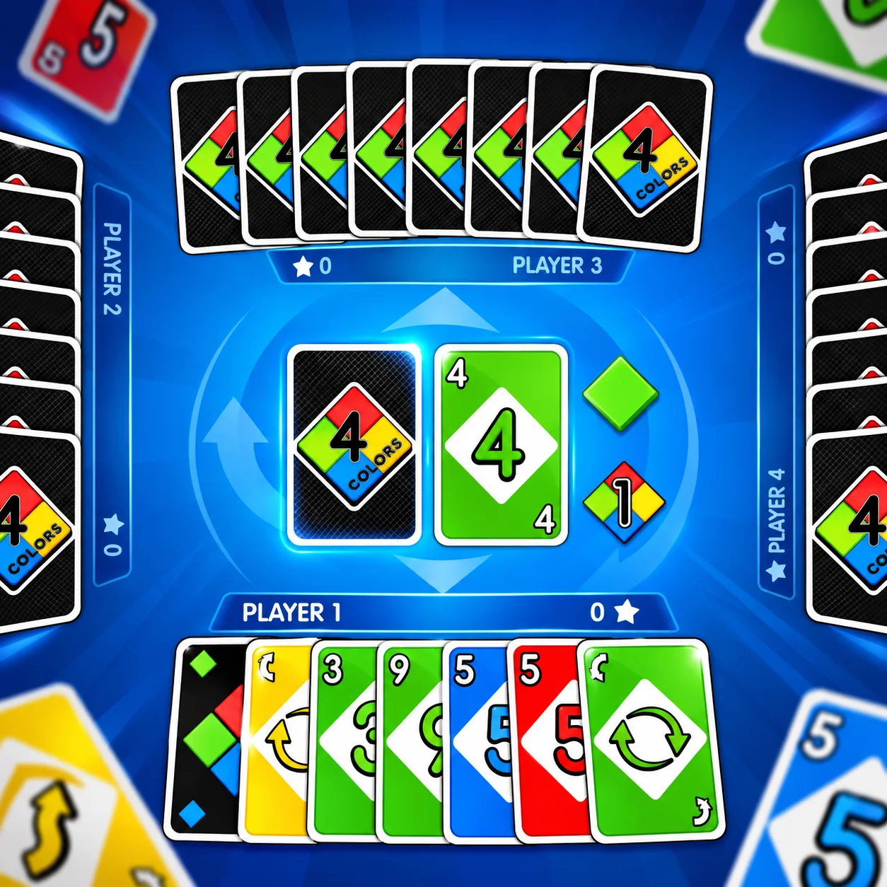 Play UNO 4 Colors Multiplayer online